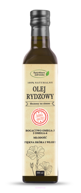 Prawdziwy Olej rydzowy z lnianki tłoczony na zimno