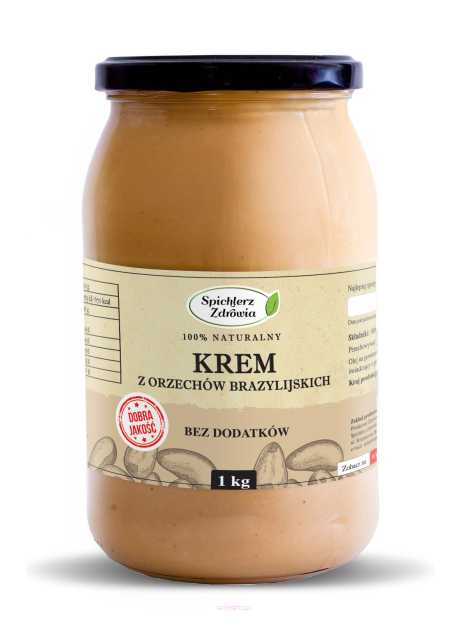 KREM Z ORZECHÓW BRAZYLIJSKICH 1KG NATURALNY ŚWIEŻY