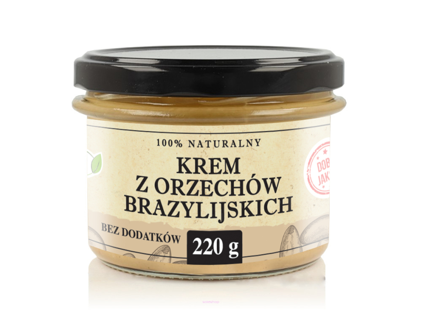 KREM Z ORZECHÓW BRAZYLIJSKICH 220G ŚWIEŻY BEZ CHEMII