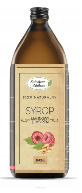 Syrop malinowy z imbirem 1L 100% NFC