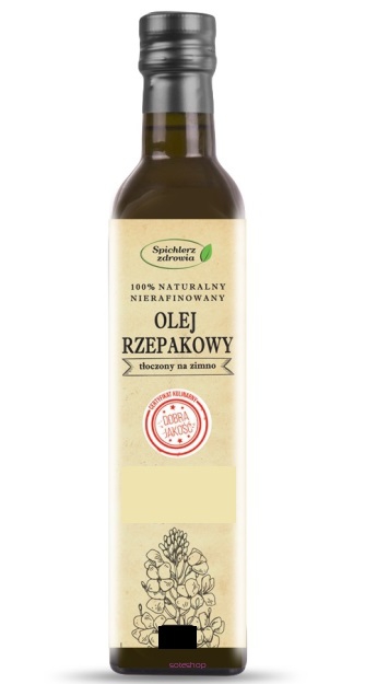 Prawdziwy Olej rzepakowy tłoczony na zimno