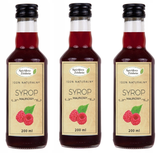 Syrop malinowy 3x200 ml 100% NFC