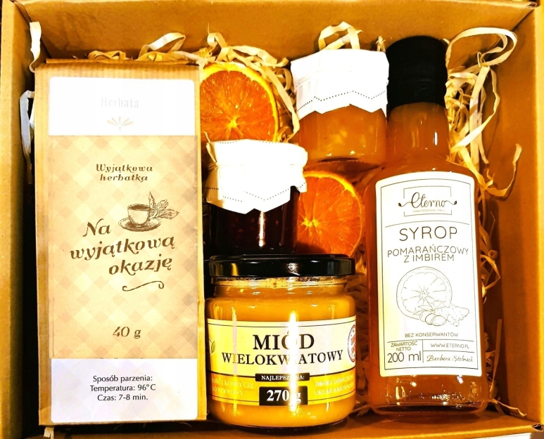 KOSZ PREZENTOWY PREZENT MIÓD